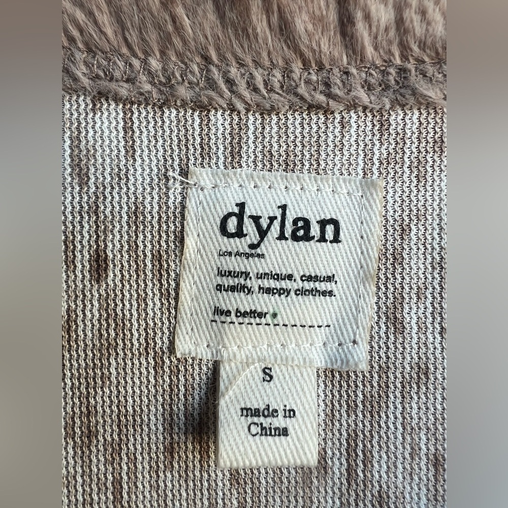 Dylan Tan Chevron stripe vintage drop shoulder pullover size S (faux fur) - Picture 5 of 13
